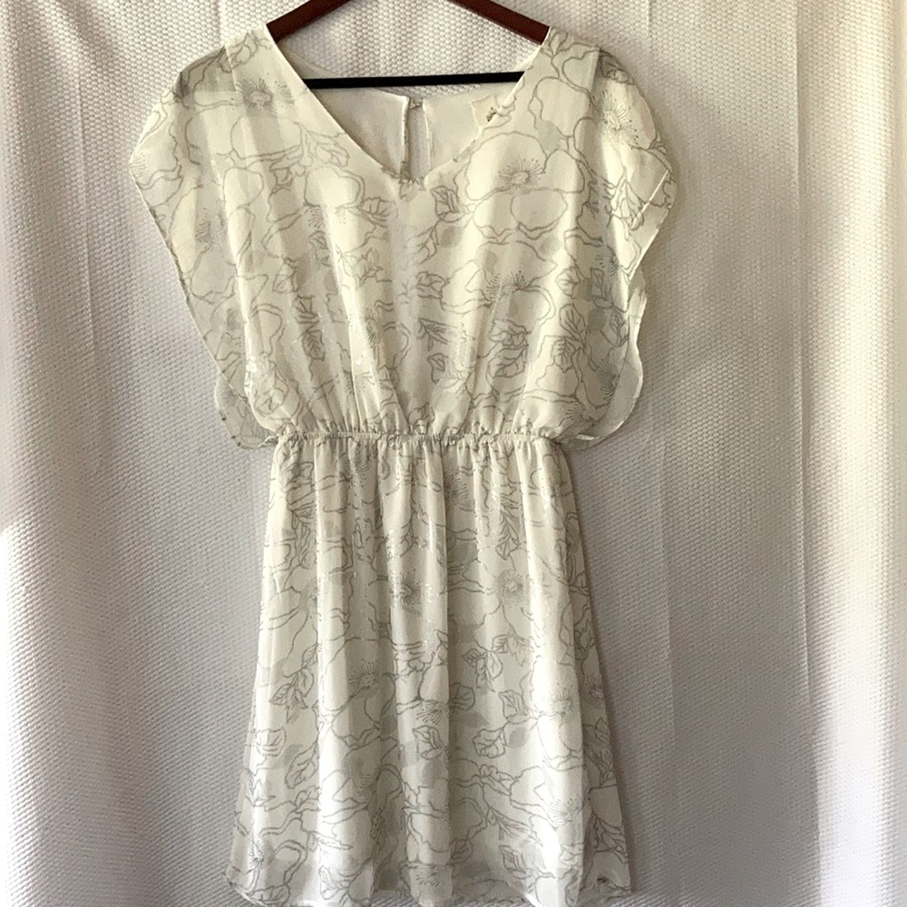 White dress with silver detail